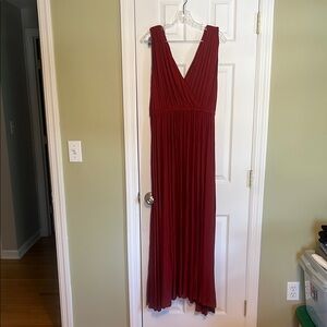 Elegant burnt sienna Maxi Dress